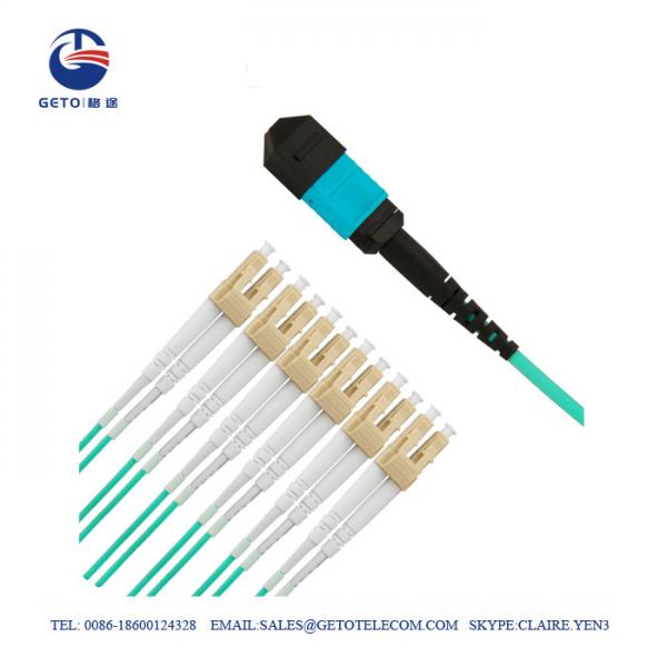 3M 12 Core Multi Mode MPO To LC 3mm Optic Fiber Patch Cord