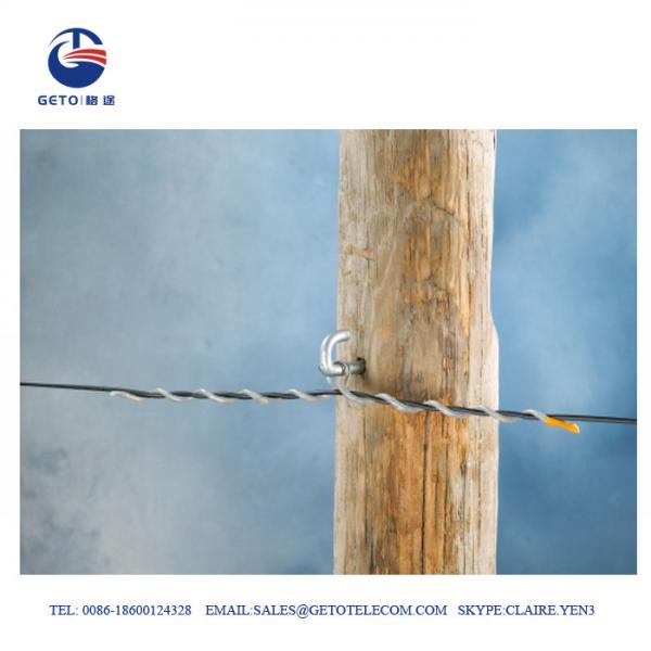 Galvanized Steel 6mm PDE Preformed Armor Rod , Straight Suspension Clamp