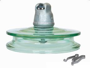Double Winged High Voltage Glass Insulators 70kN ISO9001 Certification