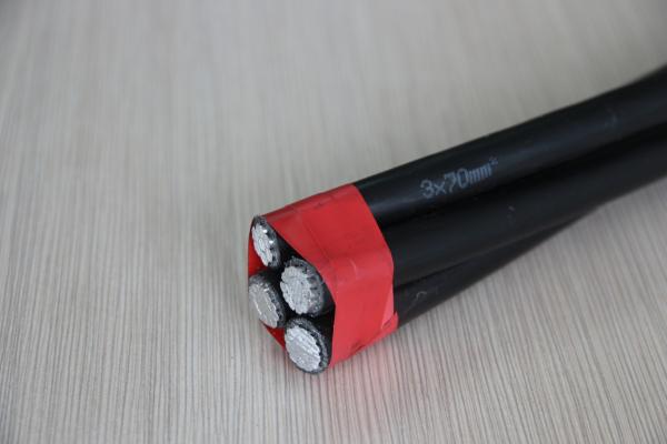 Quadruplex XLPE Insulated Aluminium Conductor Cable Service Drop / ACSR Support