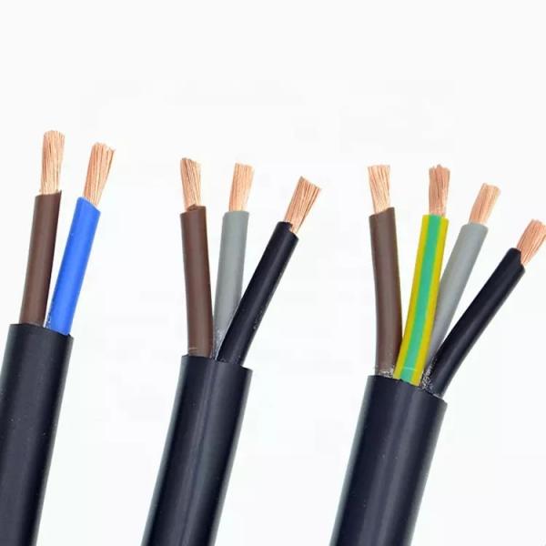  China Black Customized Rubber Sheathed Cable Stranded Copper 5 Core 4mm 450v / 750v supplier