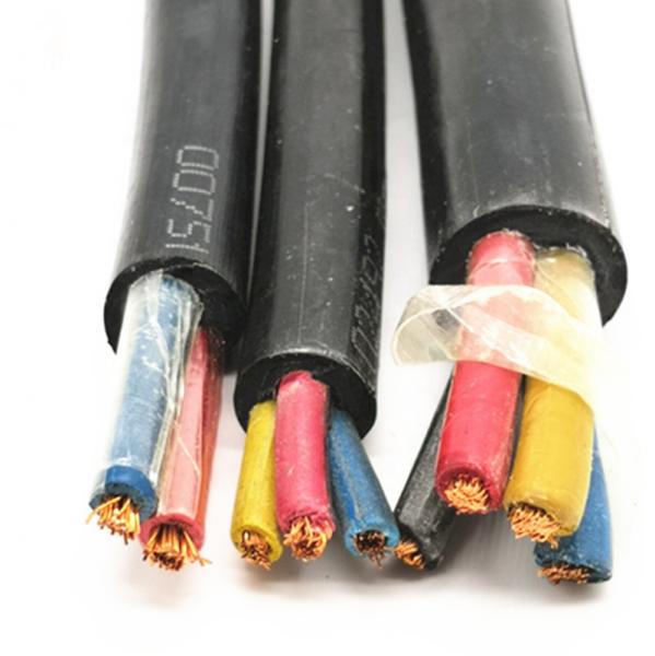 Waterproof Submersible Motor Cable Low Voltage Round Rubber Sheathed Material