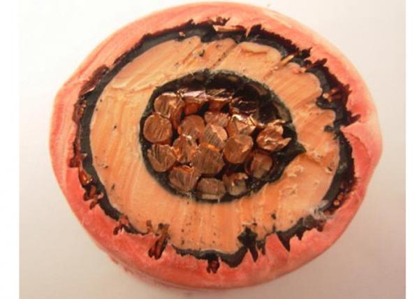 Copper Wire Shileded Xlpe Insulated MV Power Cable / Single Core Armoured Cable