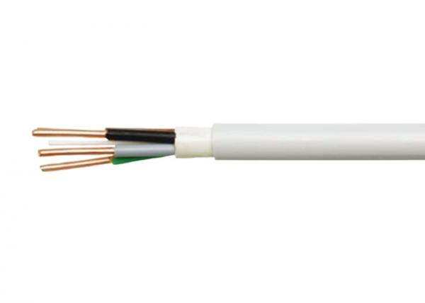  China Fixed Installation Copper Conductor Cable Halogen Free Sheathed White Color supplier