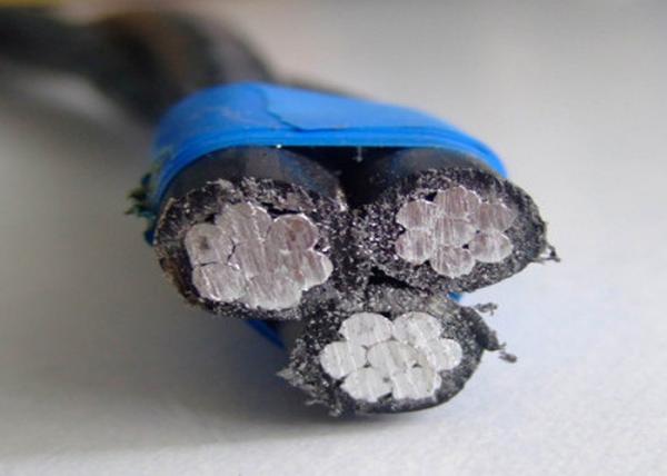  China Periwinkle Aluminum Triplex Underground Cable Abc Cable With ACSR Neutral Wire supplier