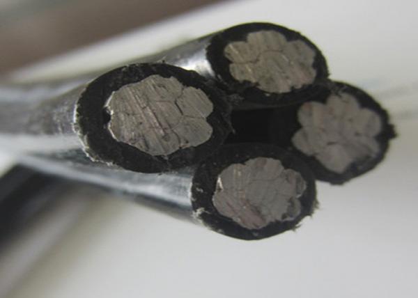 China PVC Insulation ABC Power Cable With Messenger Wire , Aerial Insulated Cable supplier