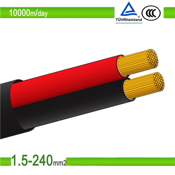 1.5mm2/10mm2 red color double cores pv solar photovoltaic cable
