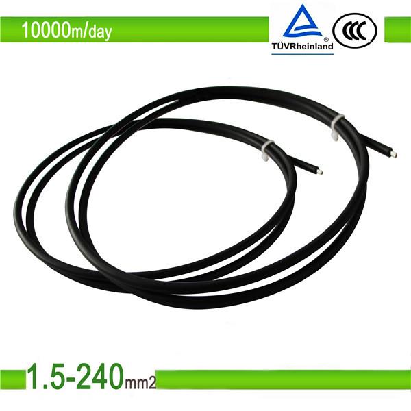 1.5mm2/2.5mm2/4mm2/6mm2/10mm2 black color single core pv solar photovoltaic cable