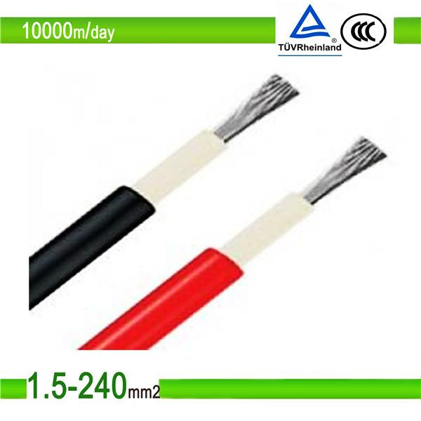 2.5mm2/4mm2/6mm2 black color double cores pv solar photovoltaic cable
