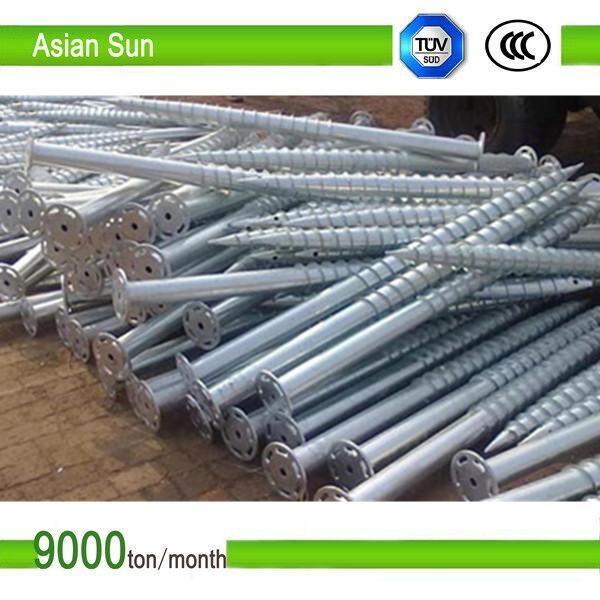 ground mounted screw piles