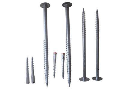 helical screw piles for solar panel mounting