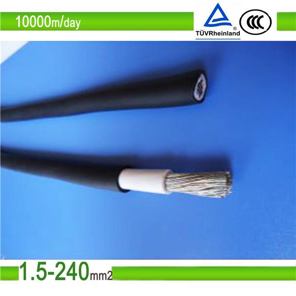  China tuv uv resistant mc4 pv solar cable/ 4mm2 solar cable/pv1-f 6mm2 solar cable supplier
