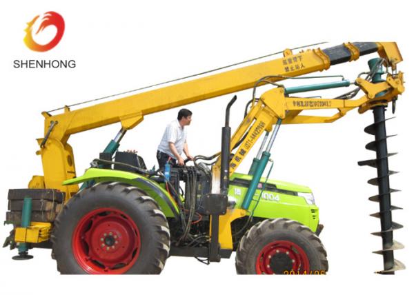 100HP 8 Ton Tractor Crane Tower Erection Tools With Earth Auger