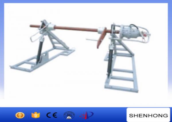  China 10T – 15T Cable Drum Jackshydraulic Conductor Reel Drum Stand Brake Force 45Rpm Speed supplier