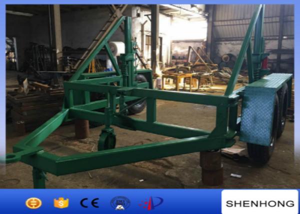  China 10Ton Underground Cable Installation Tools Hydraulic Ccable Drum Trailer / Reel Carrier supplier