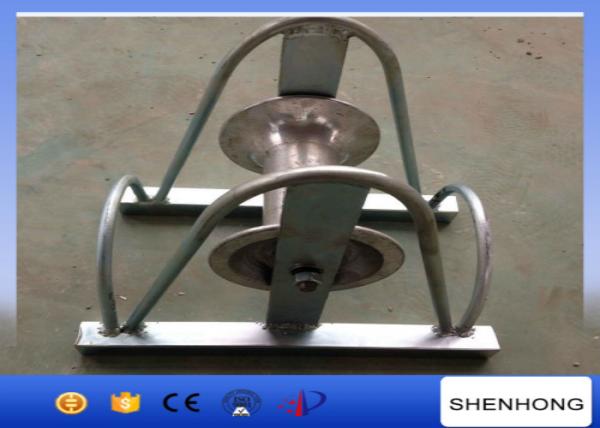  China 12KN Rated Load 150mm Cable Pulling Pulley , Aluminum Wheel Cable Roller Guide supplier