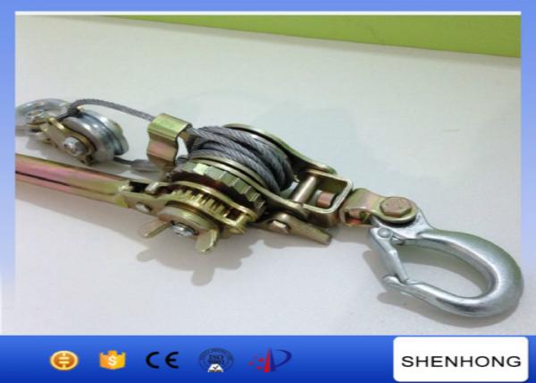  China 1500MM Length 2T Ratchet Cable Puller Corrosion Resistant For Tightening Wire supplier