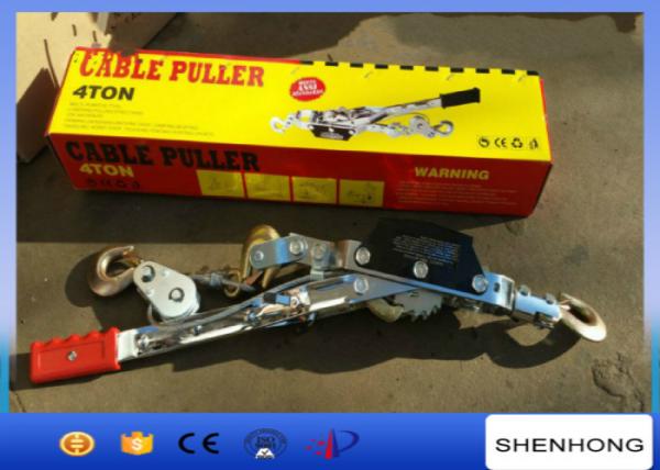 1T – 4T Ratchet Hand Wrenching Tackle Block , Wire Rope Tightener With Two Hooks