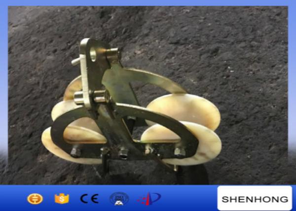  China 25KN Tandem Sheaves Conductor Stringing Blocks With Nylon Wheel supplier