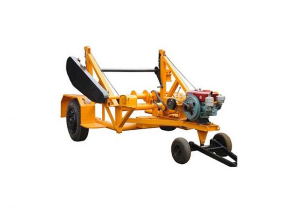  China 3 Ton Cable Reel Trailer Underground Cable Installation Tools With Diesel Engine Winch supplier