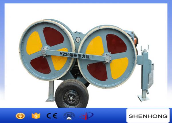 3 Ton Hydraulic Tensioner 5 Km / H Max Pulling For Stringing During Overhead Line Transmission