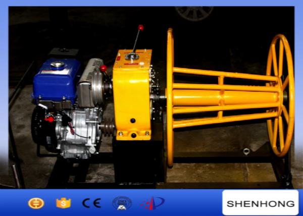  China 3 Ton Wire Rope Take Up Winch , Cable Reel Winch With YAMAHA Gas Engine supplier