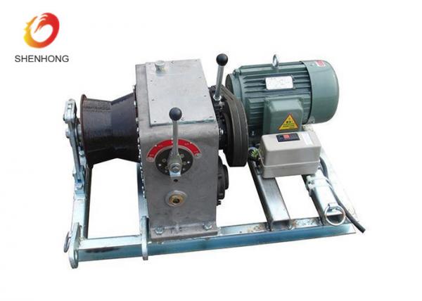 3T 5T Electric Gas Engine Powered Winch For Cable Pulling In Line Construction