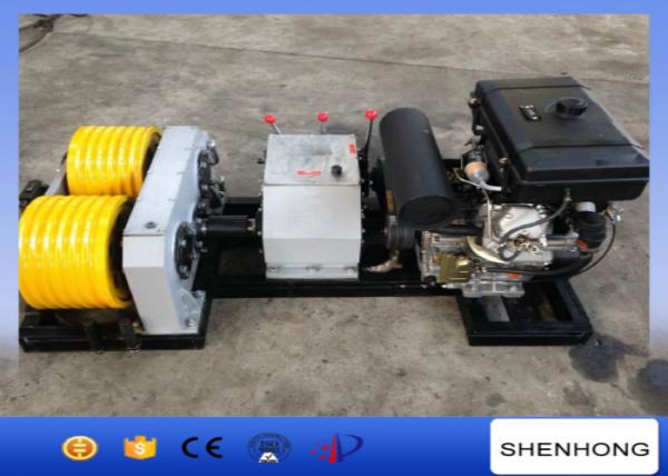  China 40KN Rated Load Diesel Cable Winch Puller 6 Grooves 240 mm Bottom Diameter supplier