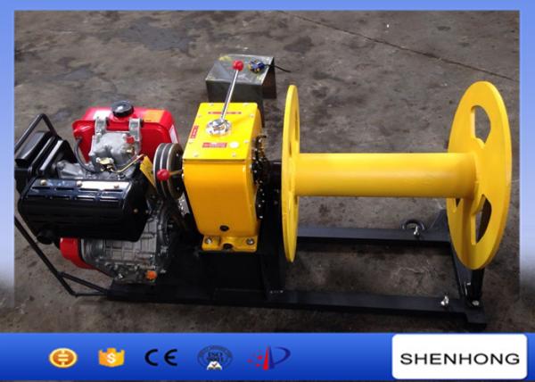 4HP Rated Load Portable Diesel Cable Winch For Transmission Line Laying Projects