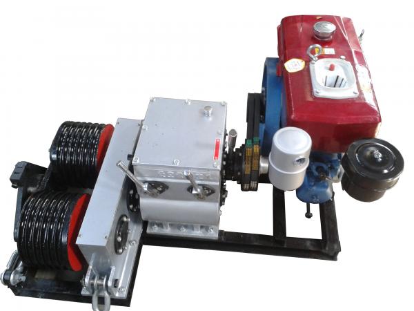  China 50KN Cable Winch Double Capstan 5 Ton Cable Pulling Winch With Diesel Engine supplier