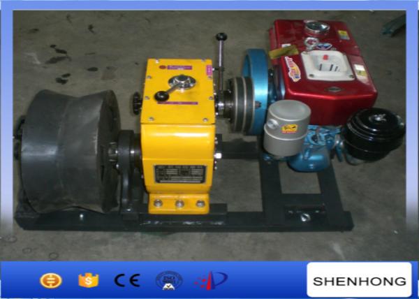 50KN Diesel Wire Rope Winch / Belt Driven 400MM Diameter Cable Drum Winch