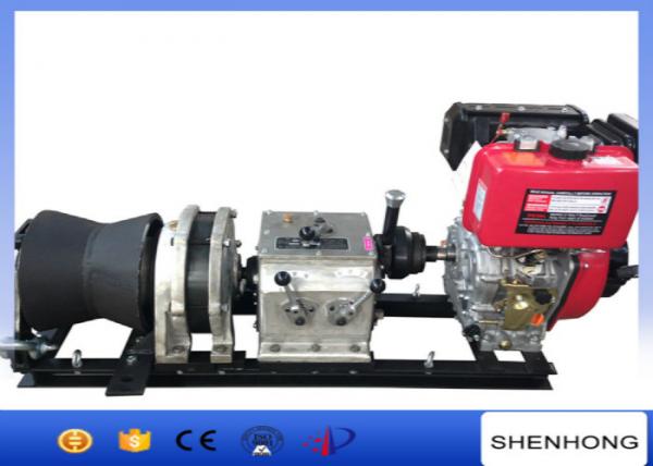  China 50KN Fast Speed Cable Pulling Winch Air Cooled Diesel Enginen By Shaft supplier
