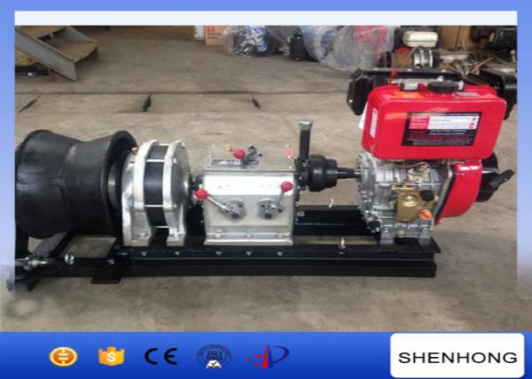 5 Ton Air Cooled Diesel Cable Winch Max Speed 24 M / Min Shaft Driven