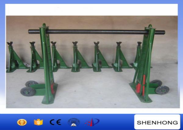  China 76MM Axis Bar Cable Drum Jacks / Hydraulic Drum Jack 5T Load Capacity supplier
