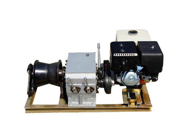  China 8 Ton Single Drum Engine Powered Winch for Wire Rope Pulling supplier
