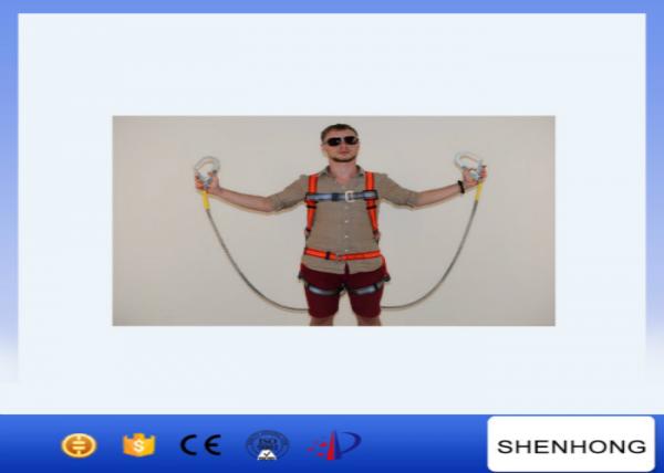  China Adjustable Full Body Harness Fall Protection Equipment Two Big Hook Along With Buffer Bag supplier