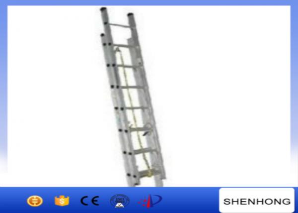 Aluminum alloy telescopic ladder , straight ladder for 4-8m for line construction