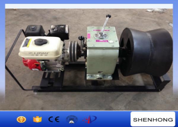  China Belt Driven Gas Powered Winches Stringing Wire With 400mm Diameter Cable Roller supplier