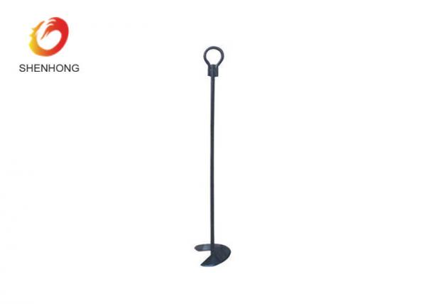 Black Earth Drilling Machine For Temporary Anchorage In Line Construction