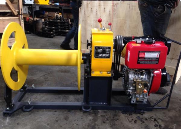 Cable Pulling Winch / Diesel Cable Winch For Cable Pulling During Tower Erection