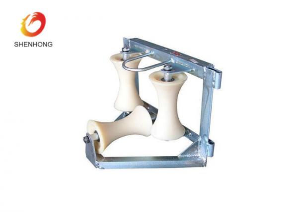 Corner Ground Cable Reel Roller Assembly Three Roller For Laying Cable