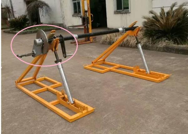  China Detachable Type Drum Brakes Cable Reel Stand Wire Rope Reel Support Conductor supplier