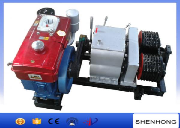  China Double Capstan Diesel Cable Winch 3KW Water Cooled Diesel Engine Cable Pulling Winch supplier