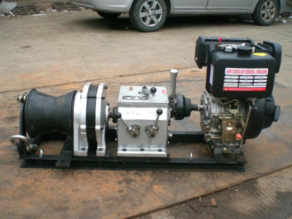 Electrical Power Line 5T Cable Pulling Winch For Tower Erection / Pole Setting
