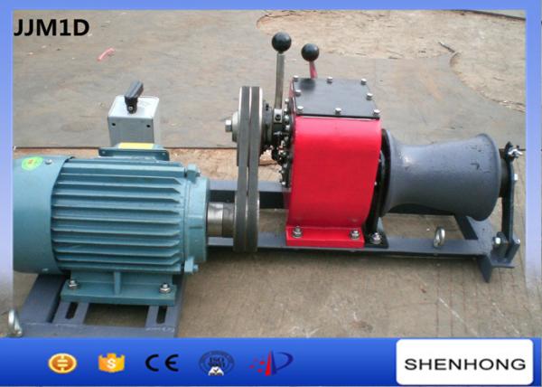  China Fast Speed Belt Driven Electric Cable Winch Puller 2.2KW Rated Load For Tower Erection supplier