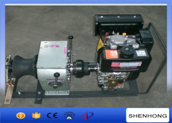 Fast Speed Diesel Cable Winch 30KN With Shaft Driven Transmission