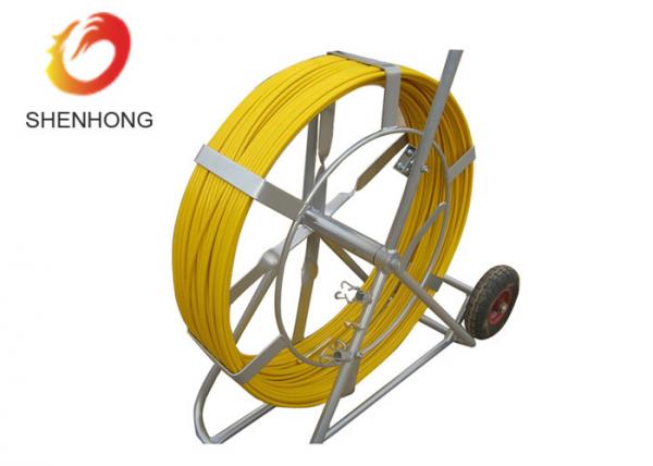  China Fiber Optic Equipment Fiberglass Duct Rodder Fiberglass Push Pull Rod yellow supplier