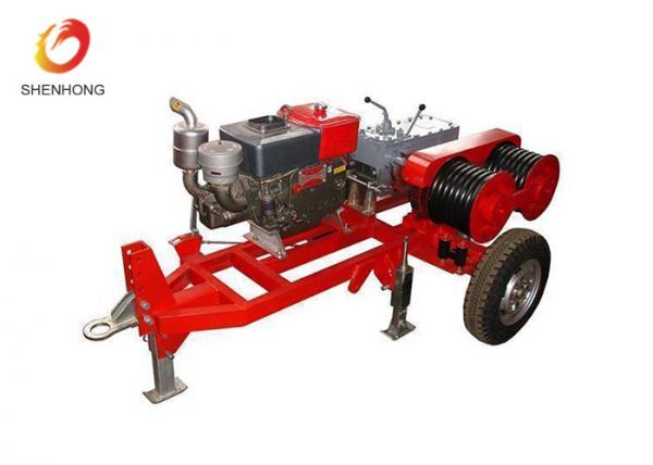  China Five Ton Dual Bull Wheel Powered Diesel Winch For Pulling And Tensioning Lines supplier