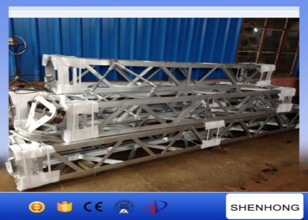 Inner Suspended Aluminum Gin Pole For Transmission Line Tower Erection