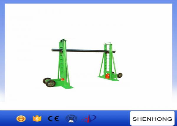  China Manual Drive 10T Cable Drum Jacks Hydraulic Cable Lifting Jack Trapezoidal Structure supplier